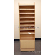 Retail Store Wood Floor Display Unit Cosmetic Shop Beauty Product Wholesale Nail Polish Display Stand